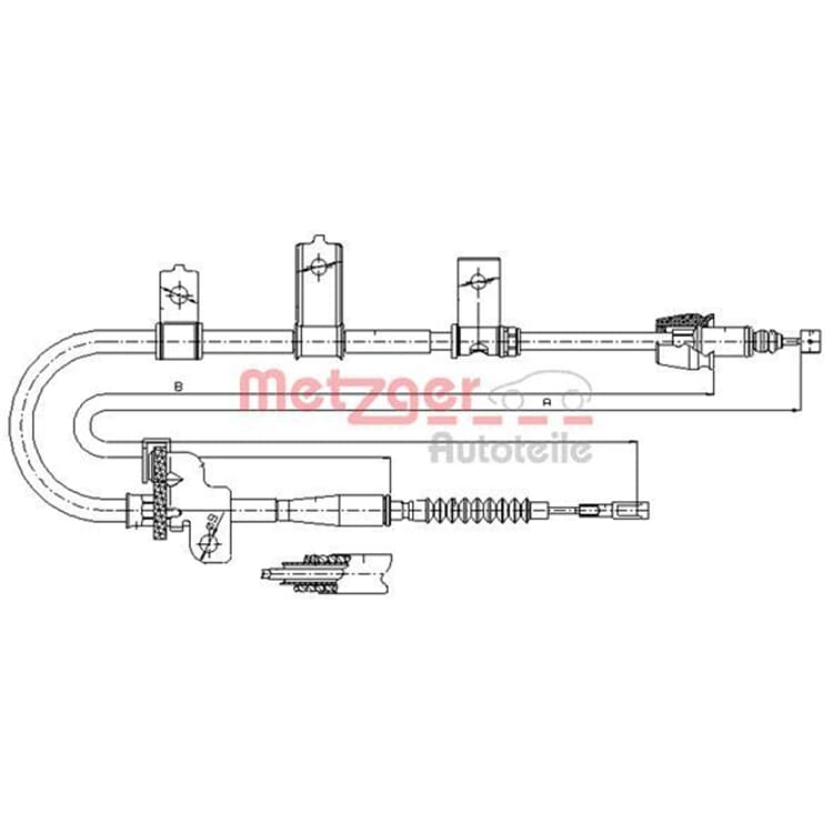 Metzger Handbremsseil hinten links Kia Picanto von METZGER