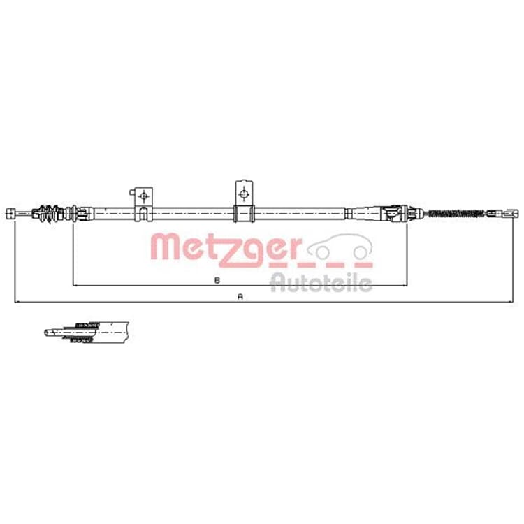 Metzger Handbremsseil hinten links Kia Sportage von METZGER