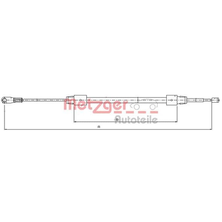 Metzger Handbremsseil hinten links Mercedes A-Klasse von METZGER