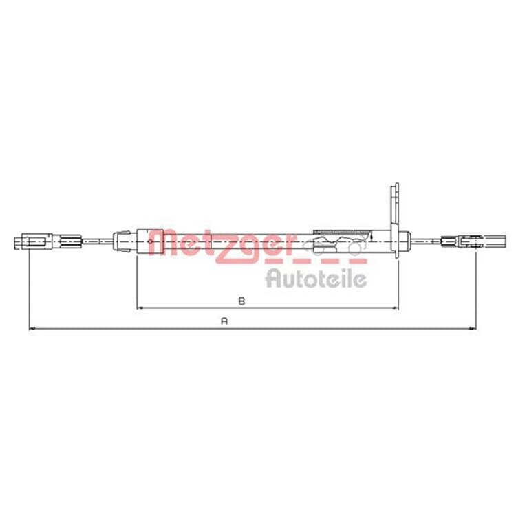 Metzger Handbremsseil hinten links Mercedes E-Klasse von METZGER