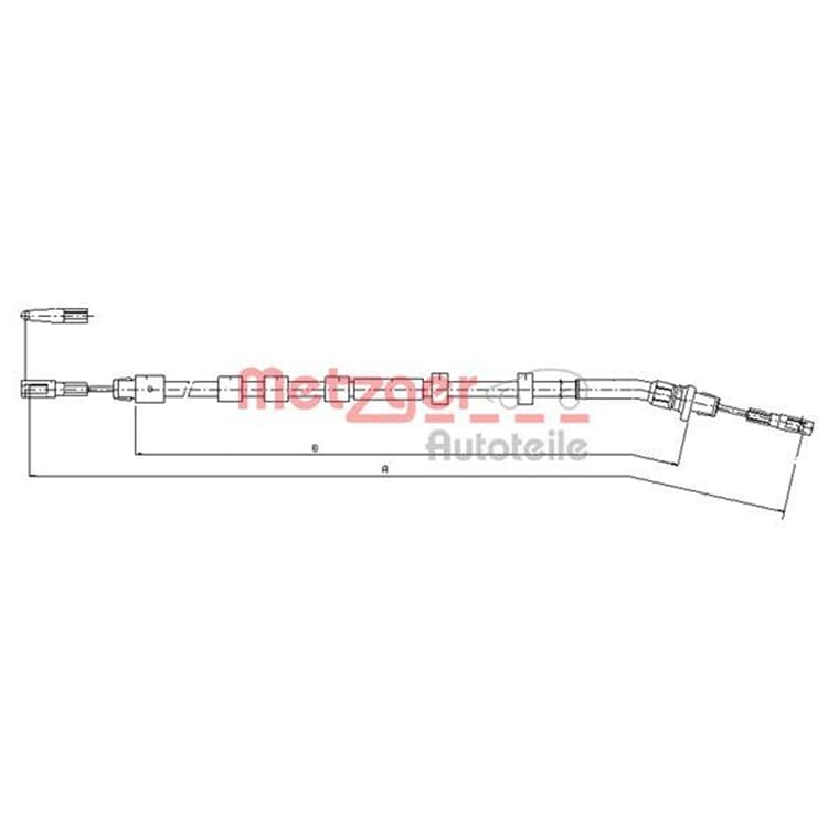 Metzger Handbremsseil hinten links Mercedes M-Klasse von METZGER