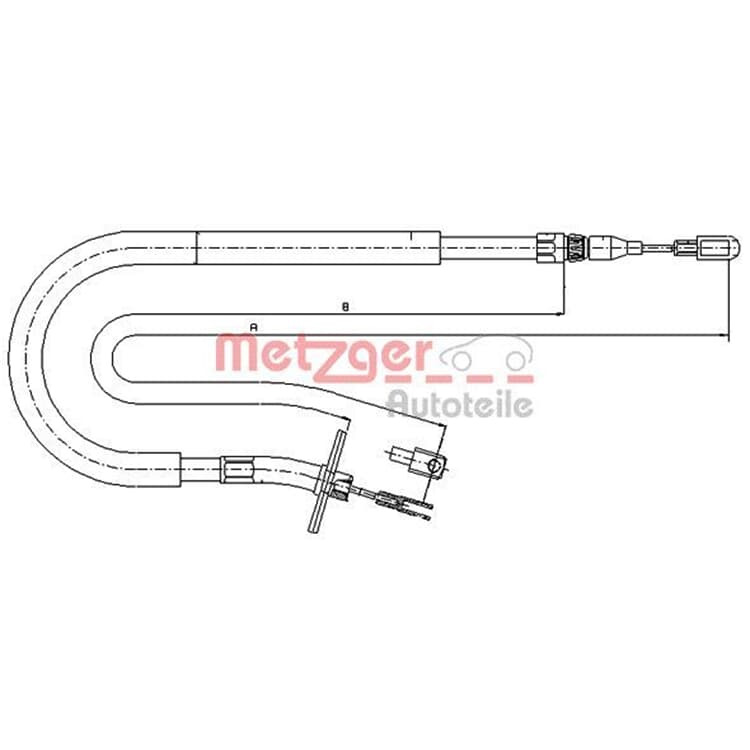 Metzger Handbremsseil hinten links Mercedes Sprinter VW Lt von METZGER