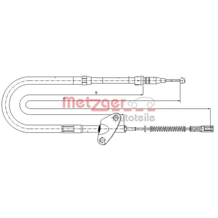 Metzger Handbremsseil hinten links Mercedes T1 von METZGER