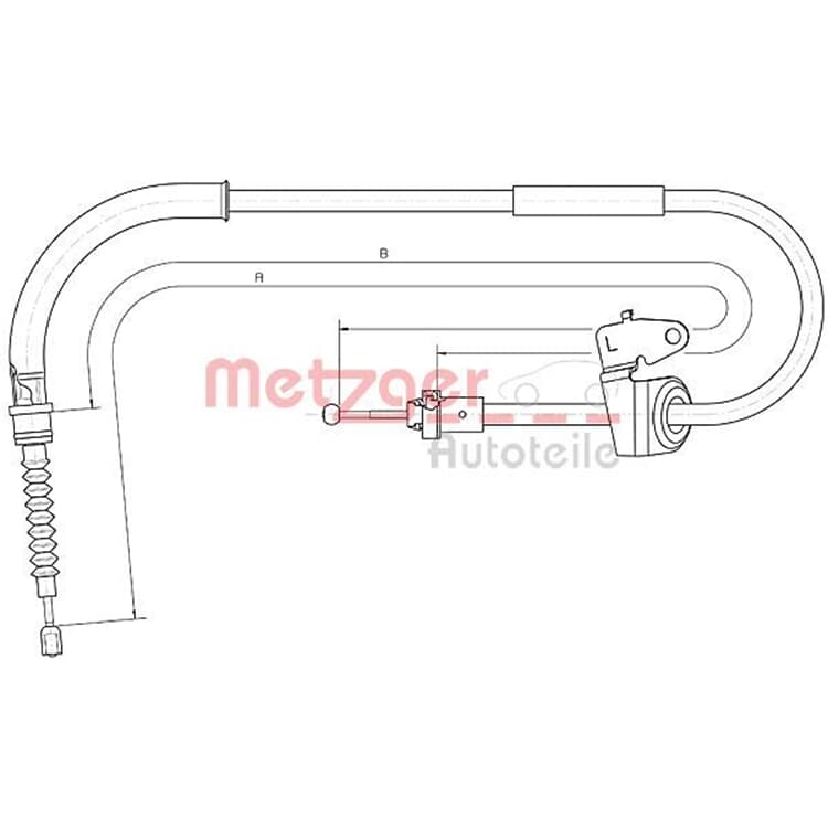 Metzger Handbremsseil hinten links Mini von METZGER