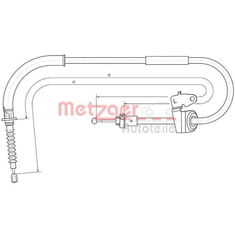 Metzger Handbremsseil hinten links Mini von METZGER