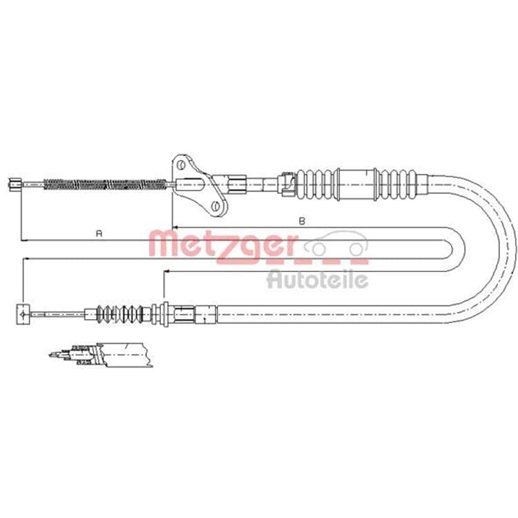 Metzger Handbremsseil hinten links Opel Frontera von METZGER