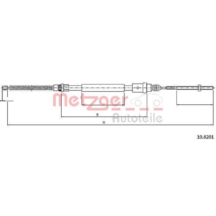 Metzger Handbremsseil hinten links Peugeot 406 von METZGER