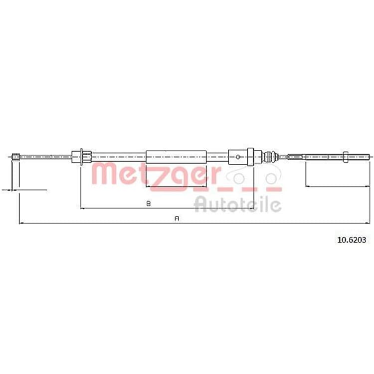 Metzger Handbremsseil hinten links Peugeot 406 von METZGER