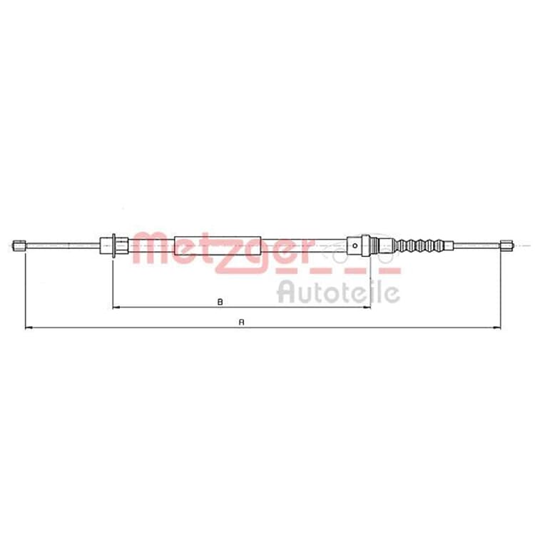 Metzger Handbremsseil hinten links Peugeot 607 von METZGER