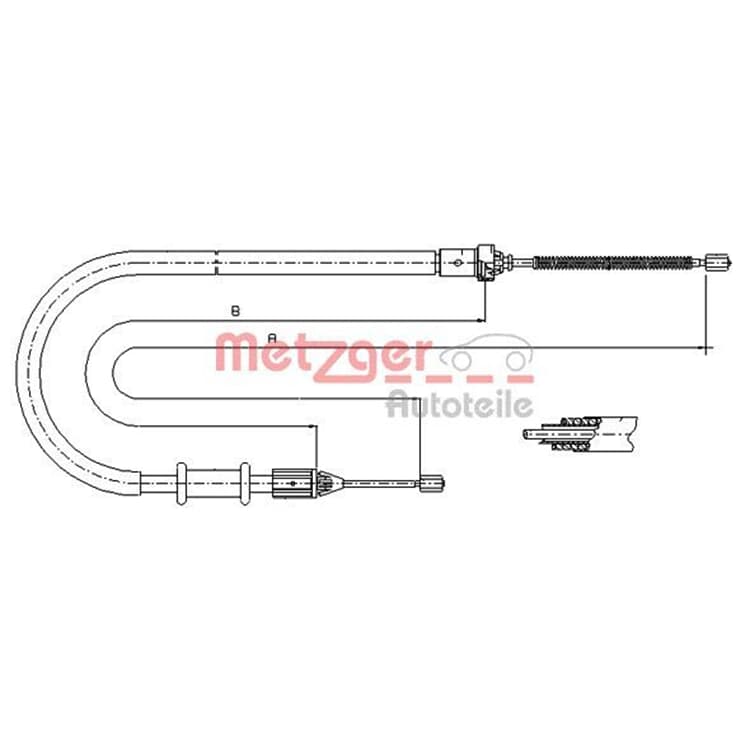 Metzger Handbremsseil hinten links Renault Kangoo von METZGER