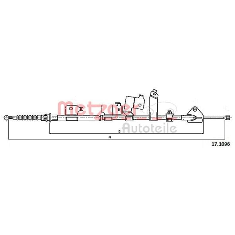 Metzger Handbremsseil hinten links Toyota Auris von METZGER