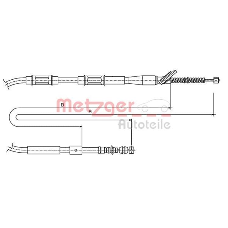 Metzger Handbremsseil hinten links Toyota Corolla von METZGER