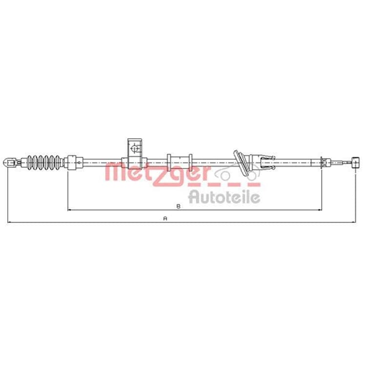 Metzger Handbremsseil hinten links Volvo S40 V40 von METZGER