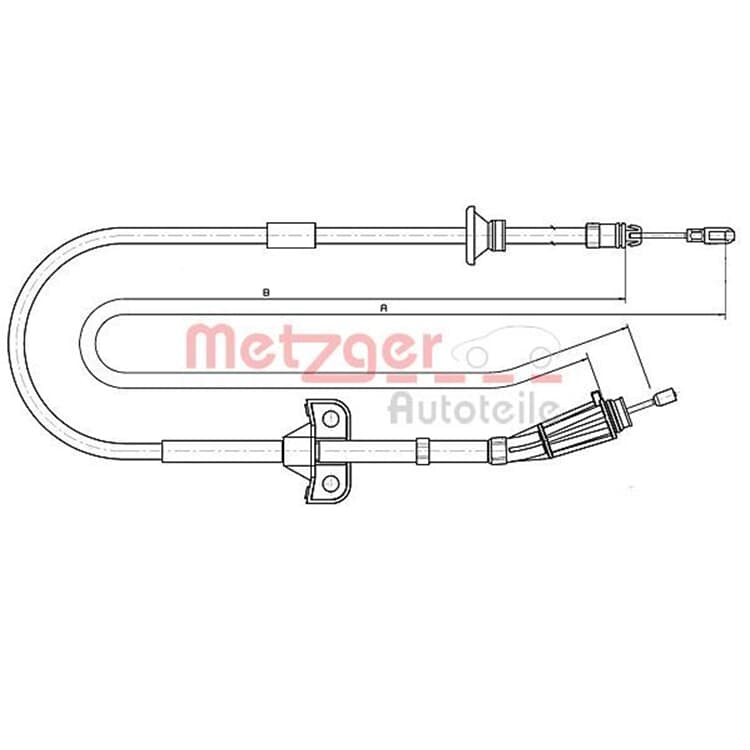 Metzger Handbremsseil hinten links Volvo Xc70 Xc90 von METZGER