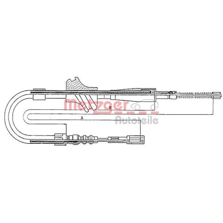 Metzger Handbremsseil hinten rechts Audi 80 90 Coupe von METZGER