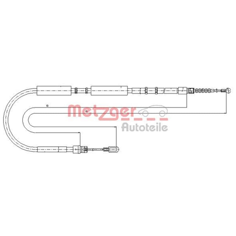 Metzger Handbremsseil hinten rechts Audi A4 8E von METZGER