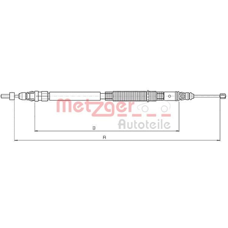 Metzger Handbremsseil hinten rechts Citroen C4 von METZGER