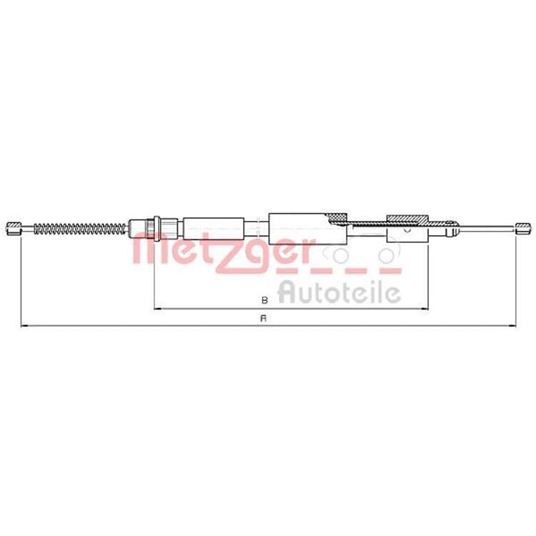 Metzger Handbremsseil hinten rechts Citroen Zx Peugeot 306 von METZGER