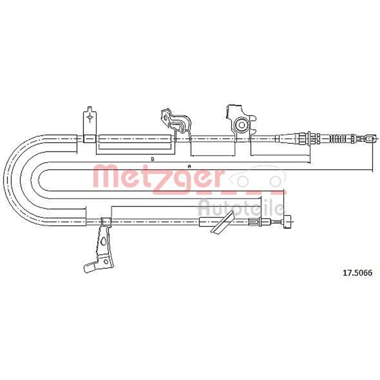 Metzger Handbremsseil hinten rechts Fiat Sedici Suzuki Sx4 von METZGER