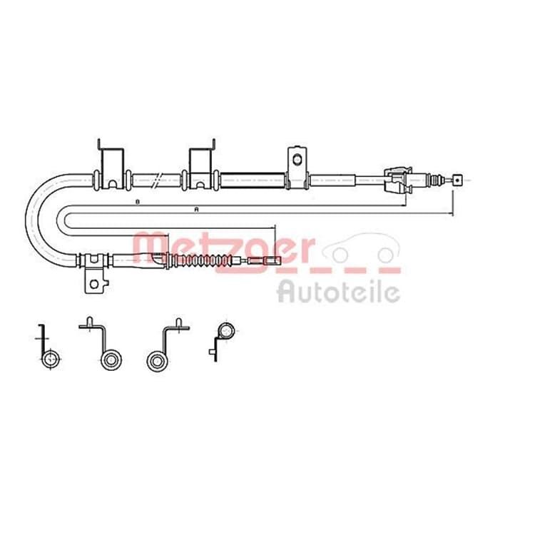 Metzger Handbremsseil hinten rechts Hyundai I30 von METZGER