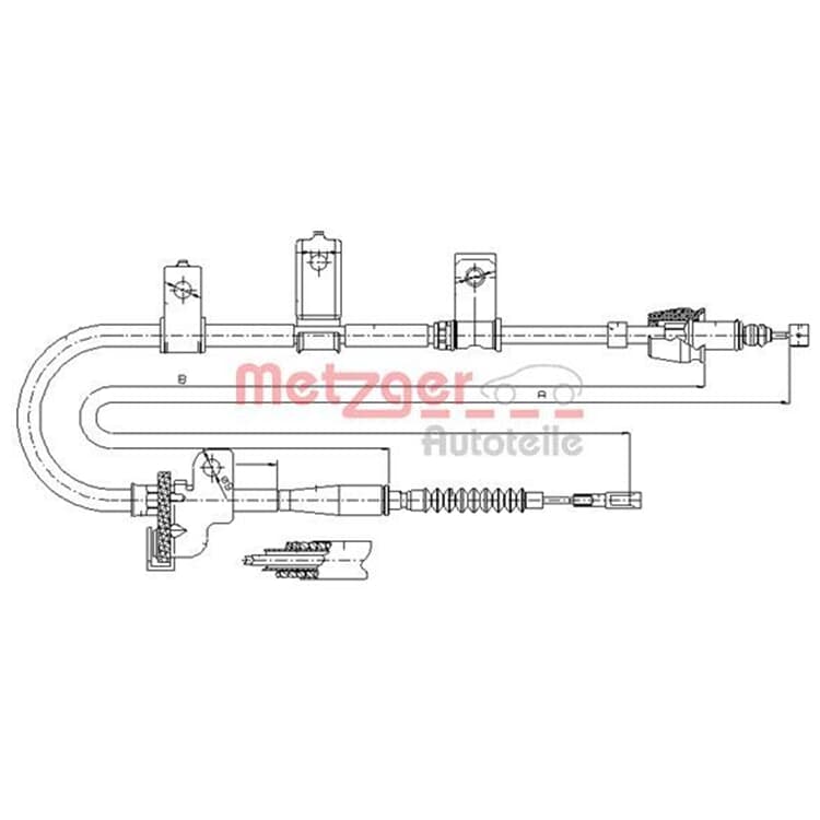 Metzger Handbremsseil hinten rechts Kia Picanto von METZGER