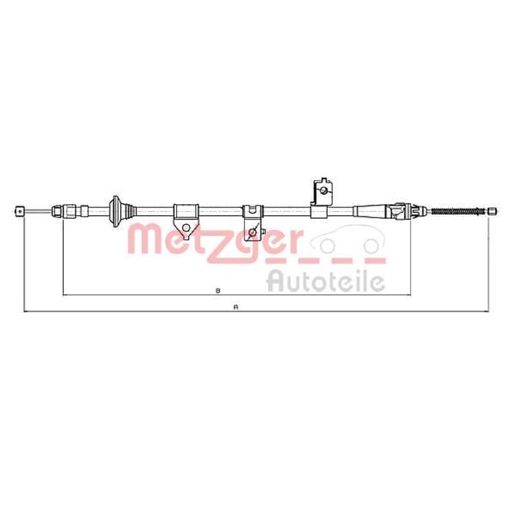 Metzger Handbremsseil hinten rechts Kia Rio von METZGER