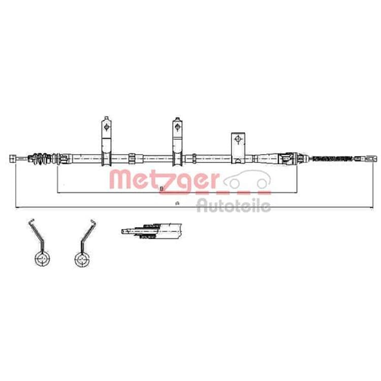 Metzger Handbremsseil hinten rechts Kia Sportage von METZGER