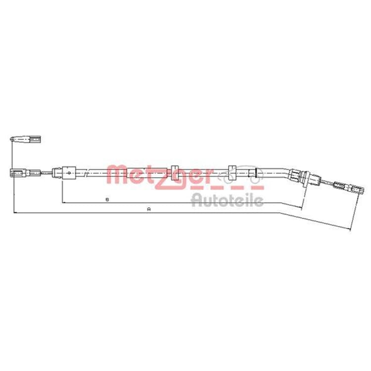 Metzger Handbremsseil hinten rechts Mercedes M-Klasse von METZGER