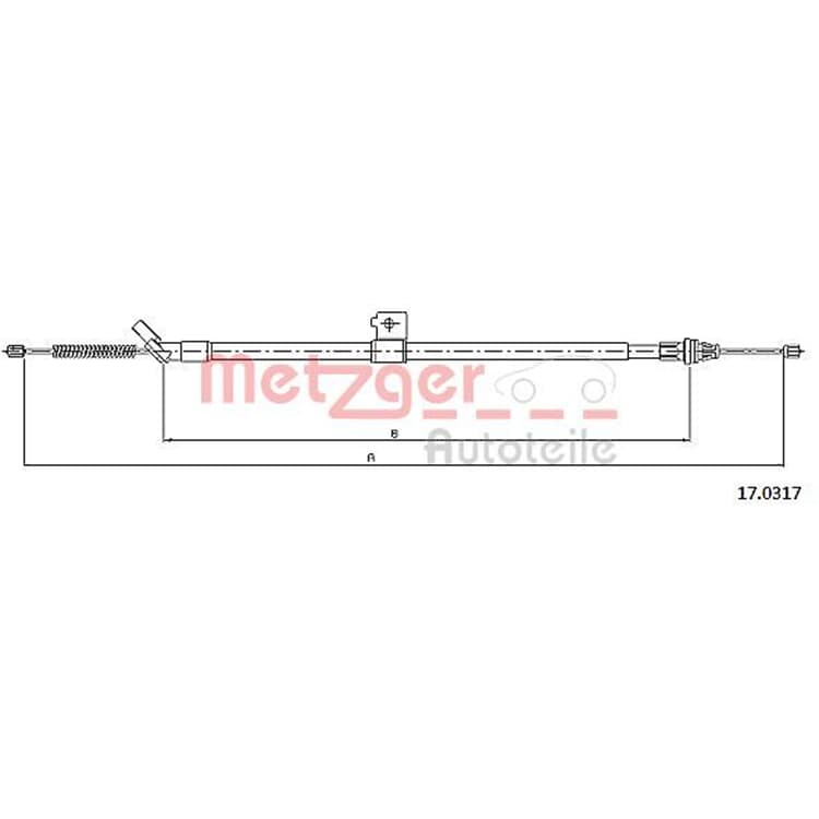 Metzger Handbremsseil hinten rechts Nissan Juke von METZGER