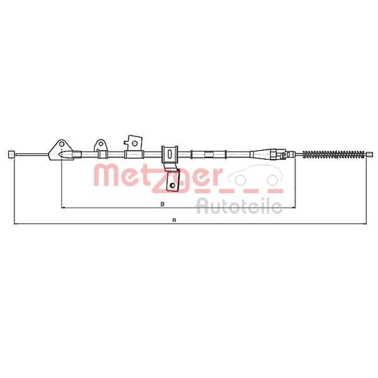 Metzger Handbremsseil hinten rechts Nissan Pixo Suzuki Alto von METZGER