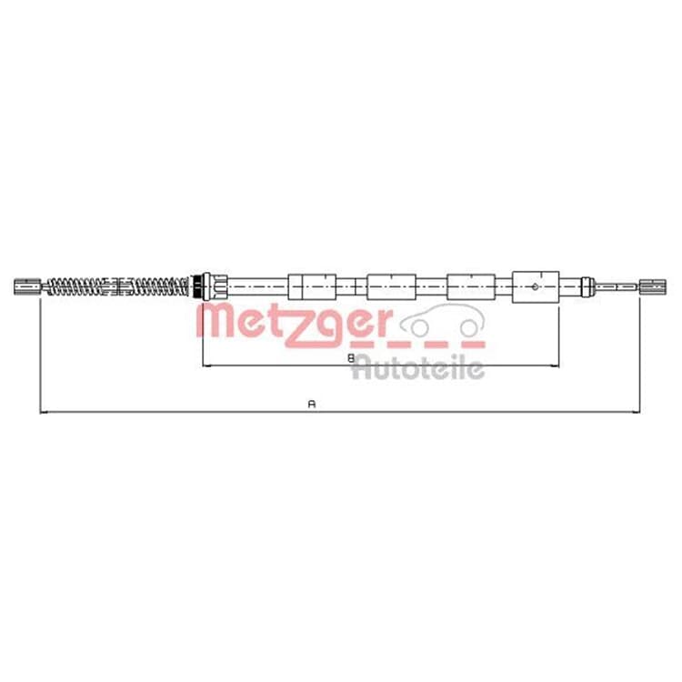 Metzger Handbremsseil hinten rechts Peugeot 205 von METZGER