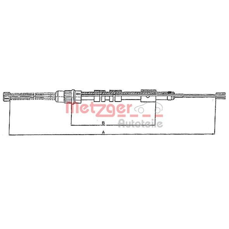 Metzger Handbremsseil hinten rechts Peugeot 306 von METZGER