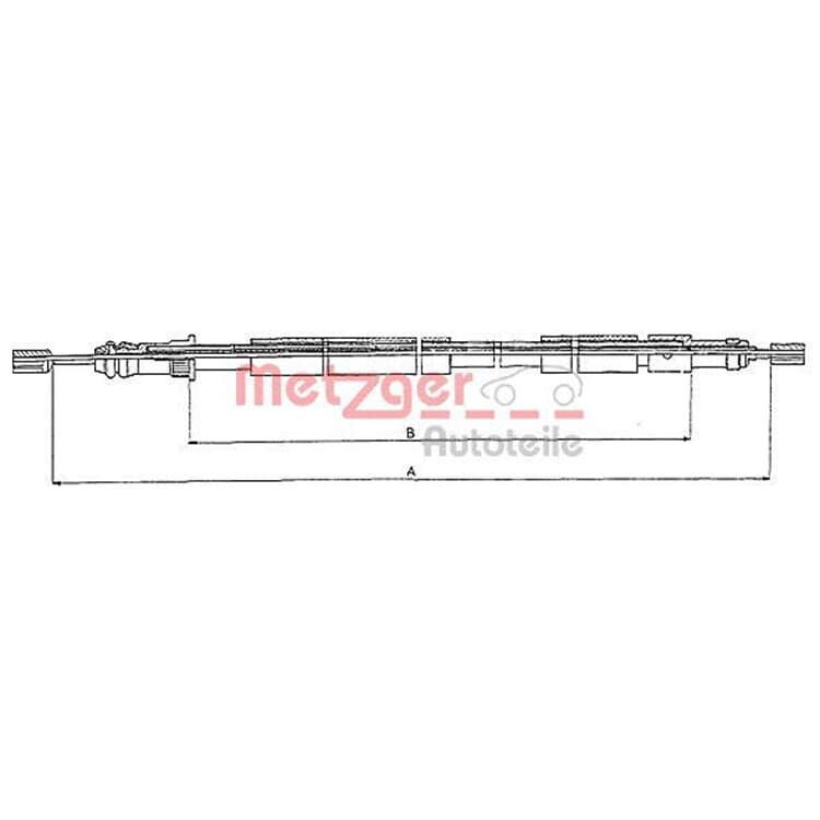 Metzger Handbremsseil hinten rechts Peugeot 306 von METZGER