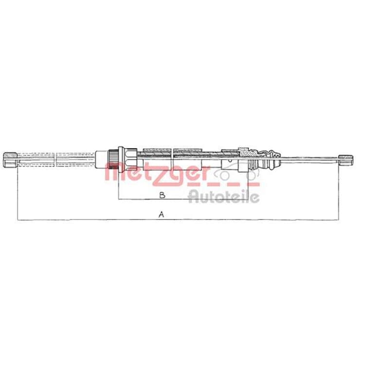 Metzger Handbremsseil hinten rechts Peugeot 405 von METZGER