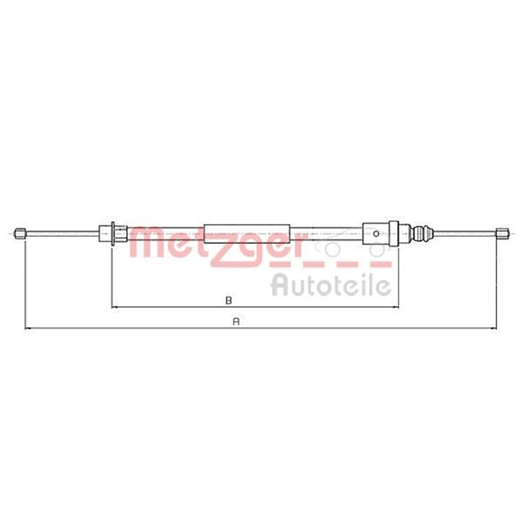 Metzger Handbremsseil hinten rechts Peugeot 406 von METZGER