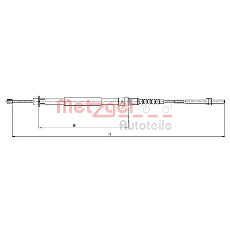 Metzger Handbremsseil hinten rechts Peugeot 607 von METZGER