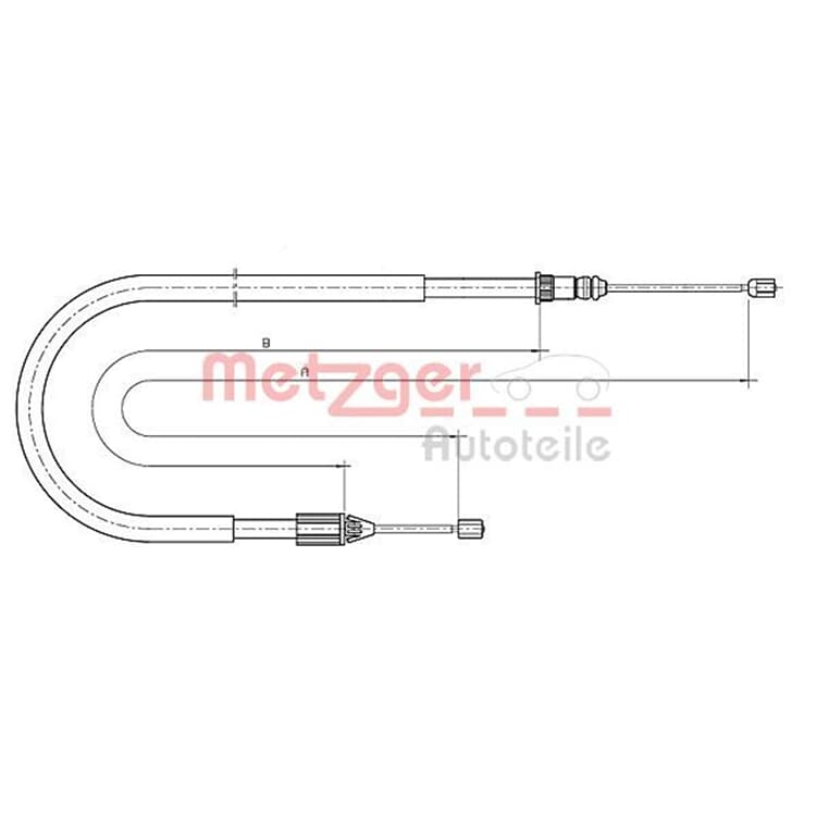 Metzger Handbremsseil hinten rechts Renault Megane Sc?nic von METZGER