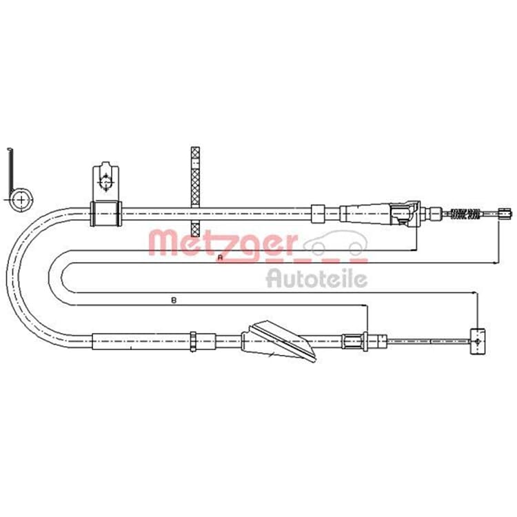 Metzger Handbremsseil hinten rechts Suzuki Ignis von METZGER