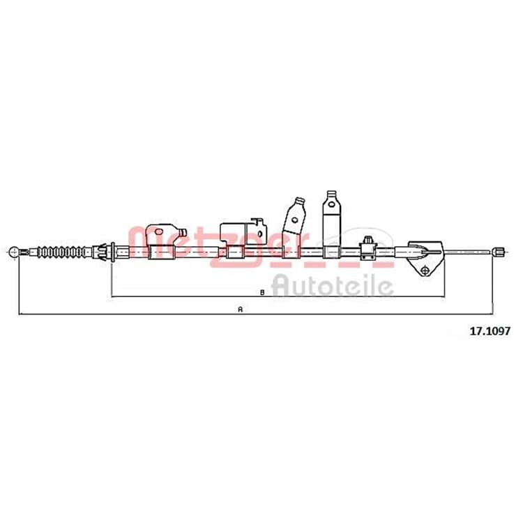 Metzger Handbremsseil hinten rechts Toyota Auris von METZGER