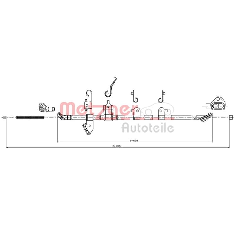 Metzger Handbremsseil hinten rechts Toyota Rav 4 von METZGER