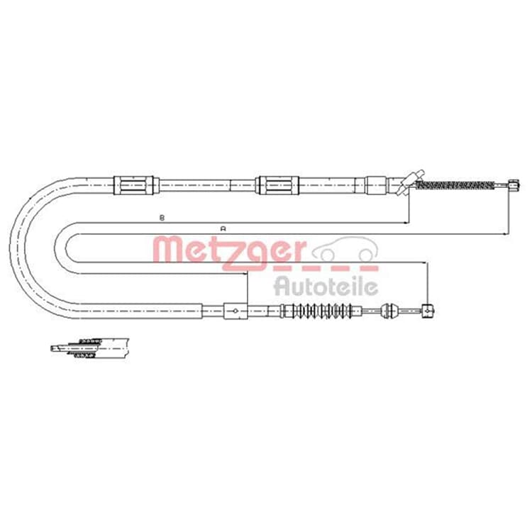 Metzger Handbremsseil hinten rechts Toyota Starlet von METZGER