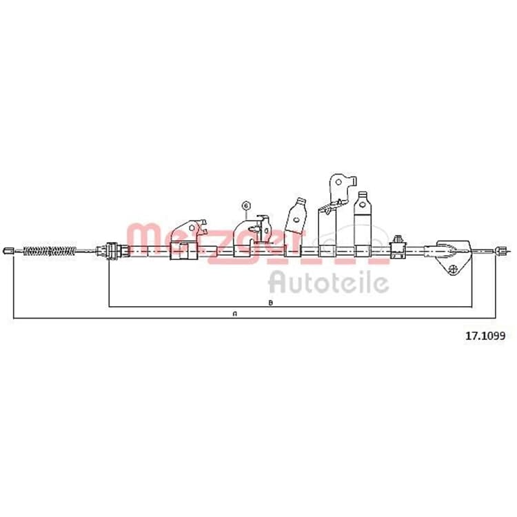 Metzger Handbremsseil hinten rechts Toyota Verso von METZGER