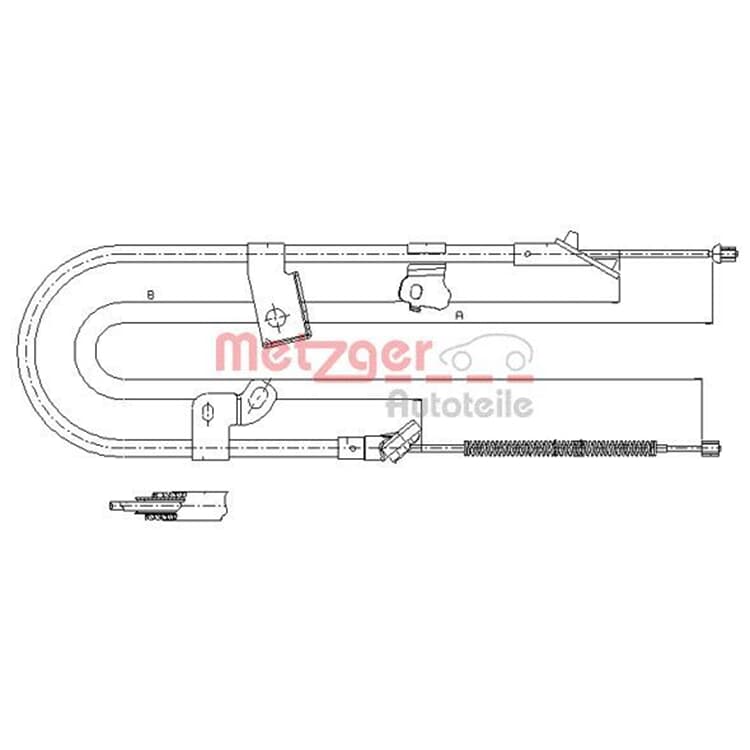 Metzger Handbremsseil hinten rechts Toyota Yaris von METZGER