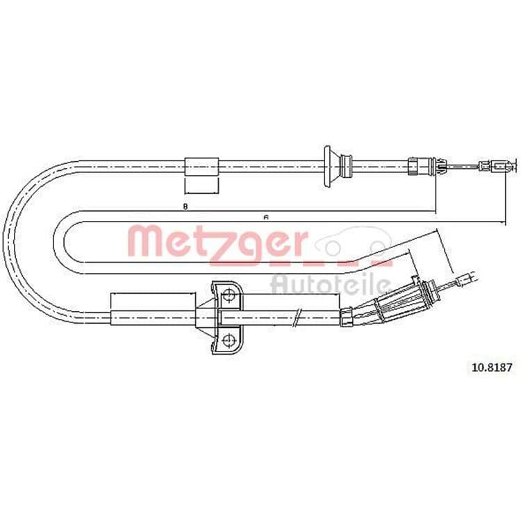 Metzger Handbremsseil hinten rechts Volvo Xc70 Xc90 von METZGER