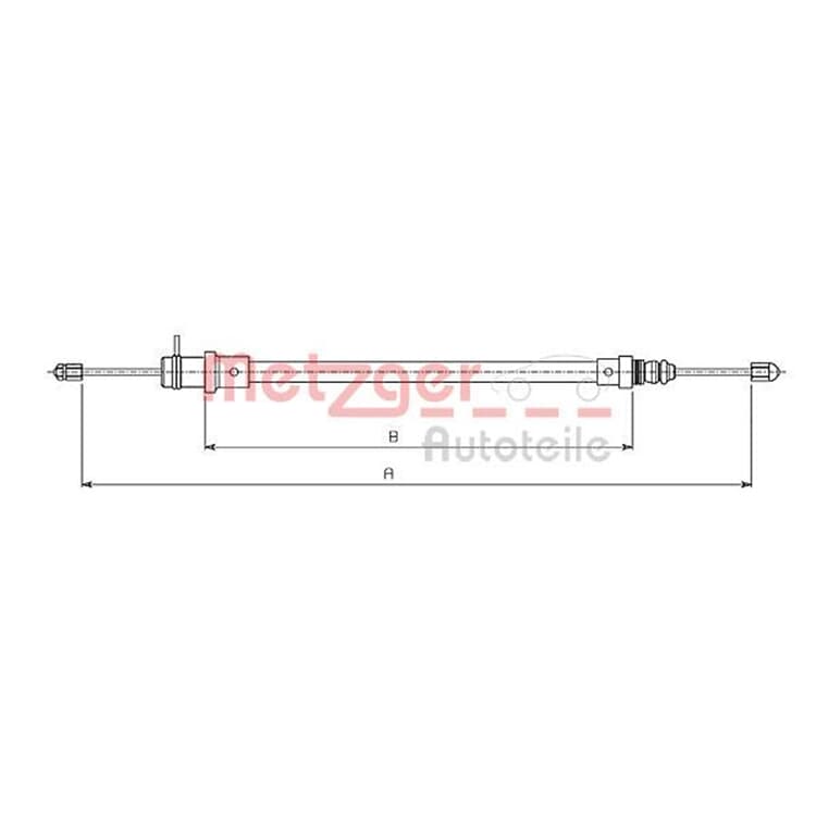 Metzger Handbremsseil vorne Citroen Fiat Lancia Peugeot von METZGER