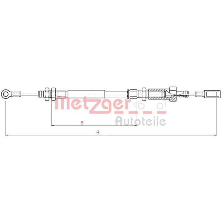 Metzger Handbremsseil vorne Citroen Jumper Fiat Ducato Peugeot Boxer von METZGER