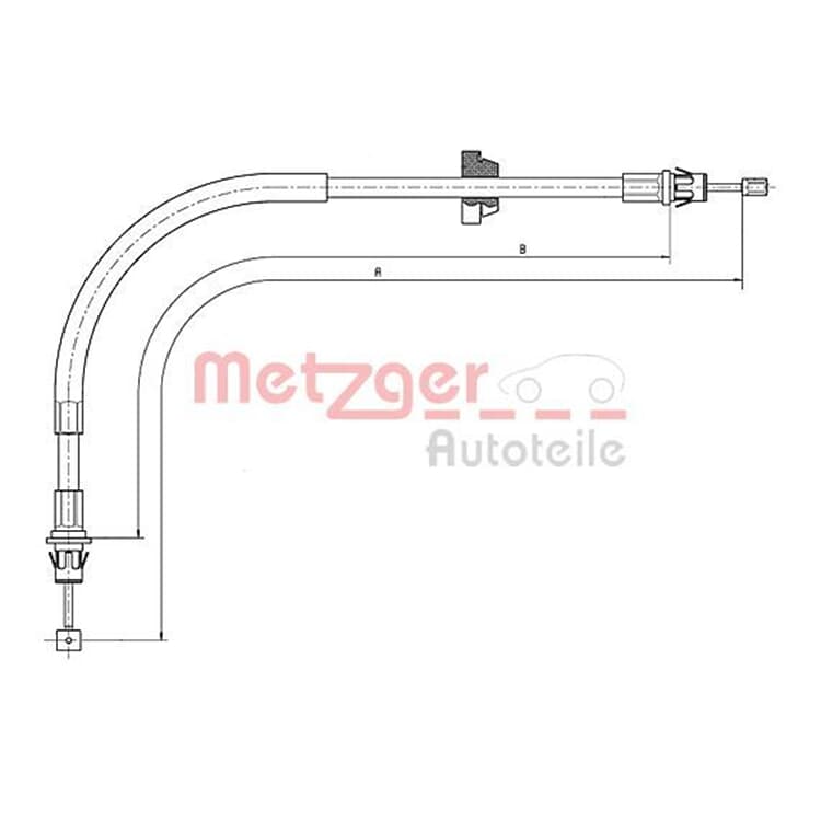 Metzger Handbremsseil vorne Ford Transit von METZGER