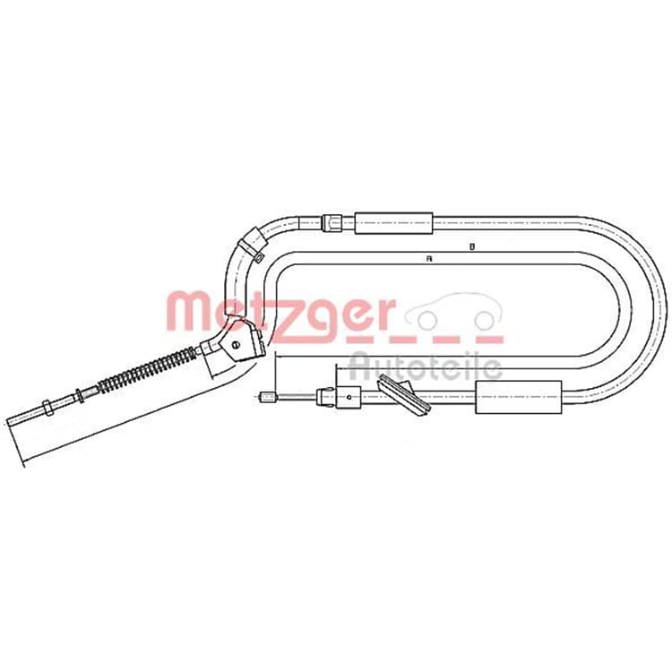 Metzger Handbremsseil vorne Mercedes A-Klasse von METZGER