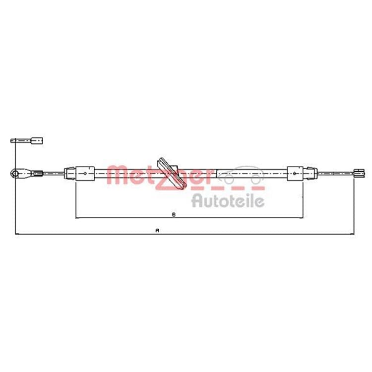 Metzger Handbremsseil vorne Mercedes M-Klasse von METZGER