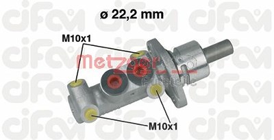 Metzger Hauptbremszylinder [Hersteller-Nr. 202-302] für Seat, Skoda, VW von METZGER